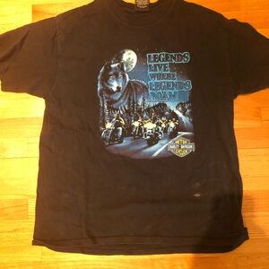 Harley Davidson Motorcycles Denver Colorado Mile High T Shirt XL